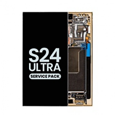 Samsung Galaxy S24 Ultra (SM-S928) Service Pack LCD Scherm Met Frame (Gold) Foto van Samsung Galaxy S24 Ultra (SM-S928) Service Pack LCD Scherm Met Frame (Gold)