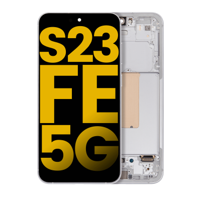 Samsung Galaxy S23 FE 5G (SM-S711B) Service Pack LCD Display Assembly With Frame (Silver / White) -