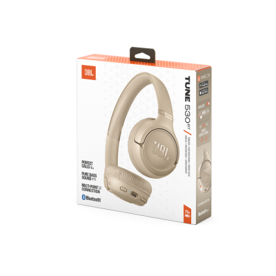 Foto van JBL Tune 530BT Wireless On-Ear Headphones (Beige)