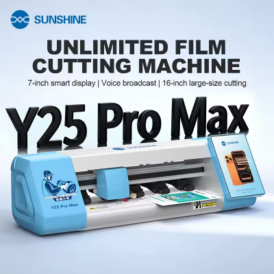 Foto van SunShine Y25 Pro Max met spraakbegeleiding – voor het snijden van hydrogelfolie tot 16 inch