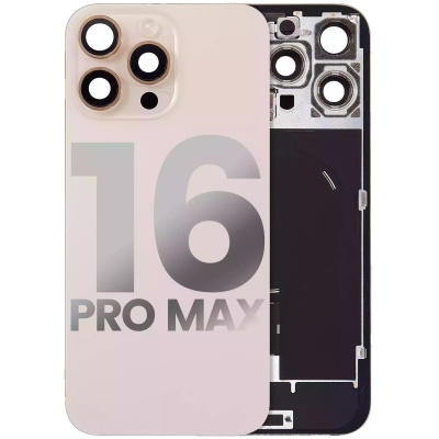 Back Glass Replacement For iPhone 16 Pro Max With Steel Plate+Magnet+NFC - Gold Titanium Photo of Back Glass Replacement For iPhone 16 Pro Max With Steel Plate+Magnet+NFC - Gold Titanium