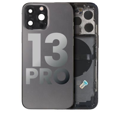Apple iPhone 13 Pro Pulled Mid-Frame Housing with Parts No Battery (Black) -KGS