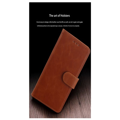 Wave Leather Book Case iPhone 17 - Brown Photo of Wave Leather Book Case iPhone 17 - Brown