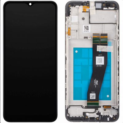 Samsung Galaxy A02s (SM-A025G)  (EU) Ori LCD Display Assembly With Frame (Black) (Big Screen) - GE