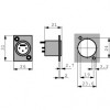 Afbeelding van XLR Panel-mount male receptacle 4 N/A DL soldeer connectie Vernikkeld