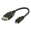 Afbeelding van USB 2.0 Kabel Micro-B Male - A Female 0.10 m Zwart