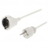 Afbeelding van Stroom Verlengkabel 3 m H05VV-F 3G1.5 IP20 Wit