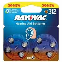 Foto van RAYOVAC ZINC AIR KNOOPCEL 1.4V-160mAh 4607.745.418 (8st/bl)