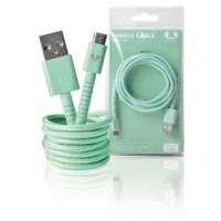 Foto van USB 2.0 Kabel A Male - Micro-B Male Fabriq 1.50 m Peppermint