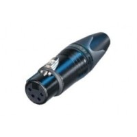 Foto van XLR cable socket 4 N/A XX soldeer connecties Zwart