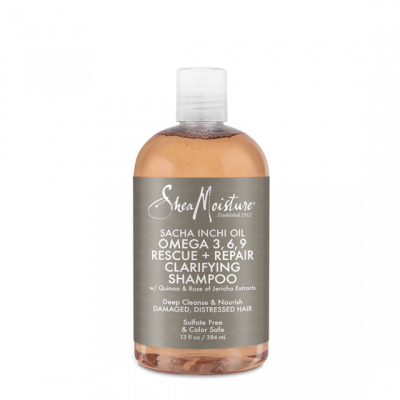 SHEA MOISTURE SACHA INCHI OIL OMEGA-3-6-9 RESCUE + REPAIR CLARIFYING SHAMPOO SHEA MOISTURE SACHA INCHI OIL OMEGA-3-6-9 RESCUE + REPAIR CLARIFYING SHAMPOO