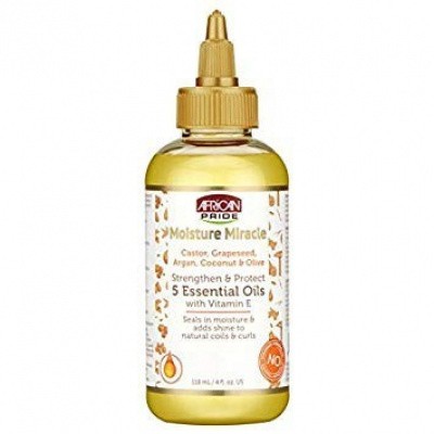AFRICAN PRIDE MOISTURE MIRACLE Castor Grapeseed Argan Coconut & Olive 5 Essential Oils AFRICAN PRIDE MOISTURE MIRACLE Castor Grapeseed Argan Coconut & Olive 5 Essential Oils