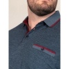 Afbeelding van D555 - Hargreaves - Plussize Polo - Melee Navy - Borstzakje