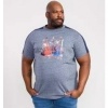 Afbeelding van D555 - Sharnbrook - Plussize T-shirt- Melee Grijs - Gitaren print