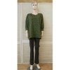 Afbeelding van Italy Moda - Uplng - Dames Sweater - Groen - Tijgerprint