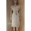 Afbeelding van Italy Moda - Jurk - Off-white - Gouden Motief