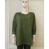 Afbeelding van Italy Moda - Uplng - Dames Sweater - Groen - Tijgerprint