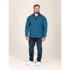 Afbeelding van D555 - Conway - Plussize Sweater - Petrol - Rits in kraag