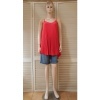 Afbeelding van Italy Moda - Dames Singlet - A-lijn - V-hals - Koraal - Plooing Allover