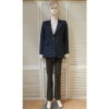 Afbeelding van UNIQUE - Dames Blazer - Donkerblauw - Glimmend Gebloemd