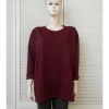 Afbeelding van Italy Moda - Uplng - Dames Sweater - Bordeaux - Tijgerprint