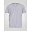Afbeelding van D555 - SIGNATURE - Heren V-hals Shirt - Uni - Grijs