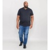Afbeelding van D555 - SIGNATURE - Heren Plussize V-hals Shirt - Uni - Zwart
