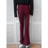 Afbeelding van Annuo Fashion - Dames Flair Stretch Pants / Broek - Bordeaux - Naad Voor