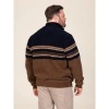Afbeelding van D555 - Heath - Grote Maat Heren Trui - Navy - Khaki - Met Ritsje - Gevoerd