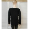 Afbeelding van New Collection - Dames Shirt - Zwart - V-hals - Lange Mouwen