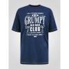 Afbeelding van D555 - COOPER - Heren Plussize T-Shirt - Navy melee- Print