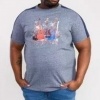 Afbeelding van D555 - Sharnbrook - T-shirt- Melee Grijs - Gitaren print