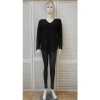 Afbeelding van New Collection - Dames Shirt - Zwart - V-hals - Lange Mouwen