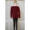 Afbeelding van New Collection - Dames Shirt - Bordeaux - V-hals - Lange Mouwen