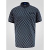 Afbeelding van D555 - Saunders - (Plussize) - Polo - Navy - Allover print - Korte mouwen