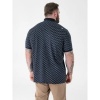 Afbeelding van D555 - Saunders - (Plussize) - Polo - Navy - Allover print - Korte mouwen