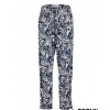 Afbeelding van Blue Seven - Dames Pantalon - Blauw-witte Allover Print- Elastische Tailleband