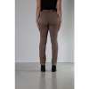 Afbeelding van New Star - Memphis - Dames Stretch Twill Broek - Taupe - Slim Fit - Hoog Model