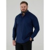 Afbeelding van D555 Richard - Plussize Overhemd - Uni Navy - Lange Mouwen