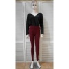 Afbeelding van Annuo Fashion - Dames Stretch Pants / Broek - Uni Bordeaux