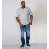 Afbeelding van D555 - SIGNATURE - Heren Plussize V-hals Shirt - Melee Grey