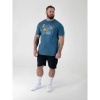 Afbeelding van D555 - Hovell - Heren Plussize T-Shirt - Dark Teal - Print