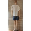 Afbeelding van New Feeling Paris - Dames Shirt - Off-white - Pofmouwtjes - Geborduurd Gaatjes Motief