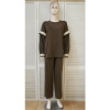 Afbeelding van Jooka - Dames Comphy Pak - Lounge Pak - Huispak - Bruin - Compleet