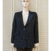 Afbeelding van UNIQUE - Dames Blazer - Donkerblauw - Glimmend Gebloemd