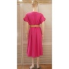 Afbeelding van Iz Naiz - Dames Jurk / Dress - V-hals - Fuchsia - Fel Roze - Kapmouwtjes