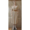 Afbeelding van Iz Naiz - Dames Jurk / Dress - V-hals - Sand - Kapmouwtjes
