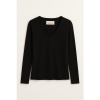 Afbeelding van New Collection - Dames Shirt - Zwart - V-hals - Lange Mouwen
