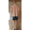 Afbeelding van New Feeling Paris - Dames Shirt - Zachtroze - Pofmouwtjes - Geborduurd Gaatjes Motief
