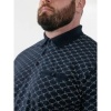 Afbeelding van D555 - Saunders - (Plussize) - Polo - Navy - Allover print - Korte mouwen